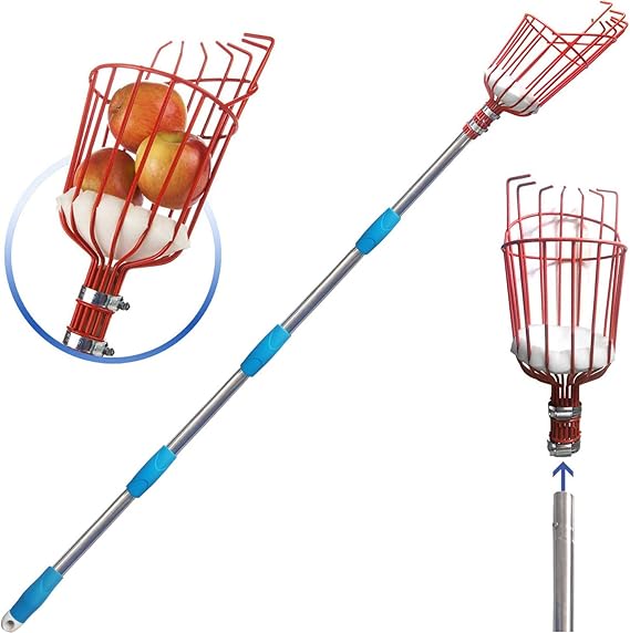 Fruit Picker, Fruit Picker Pole with Basket Extendable