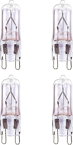 Satco S4621/04 G9 - Bombilla halógena de doble bucle, 35 vatios, transparente, paquete de 4