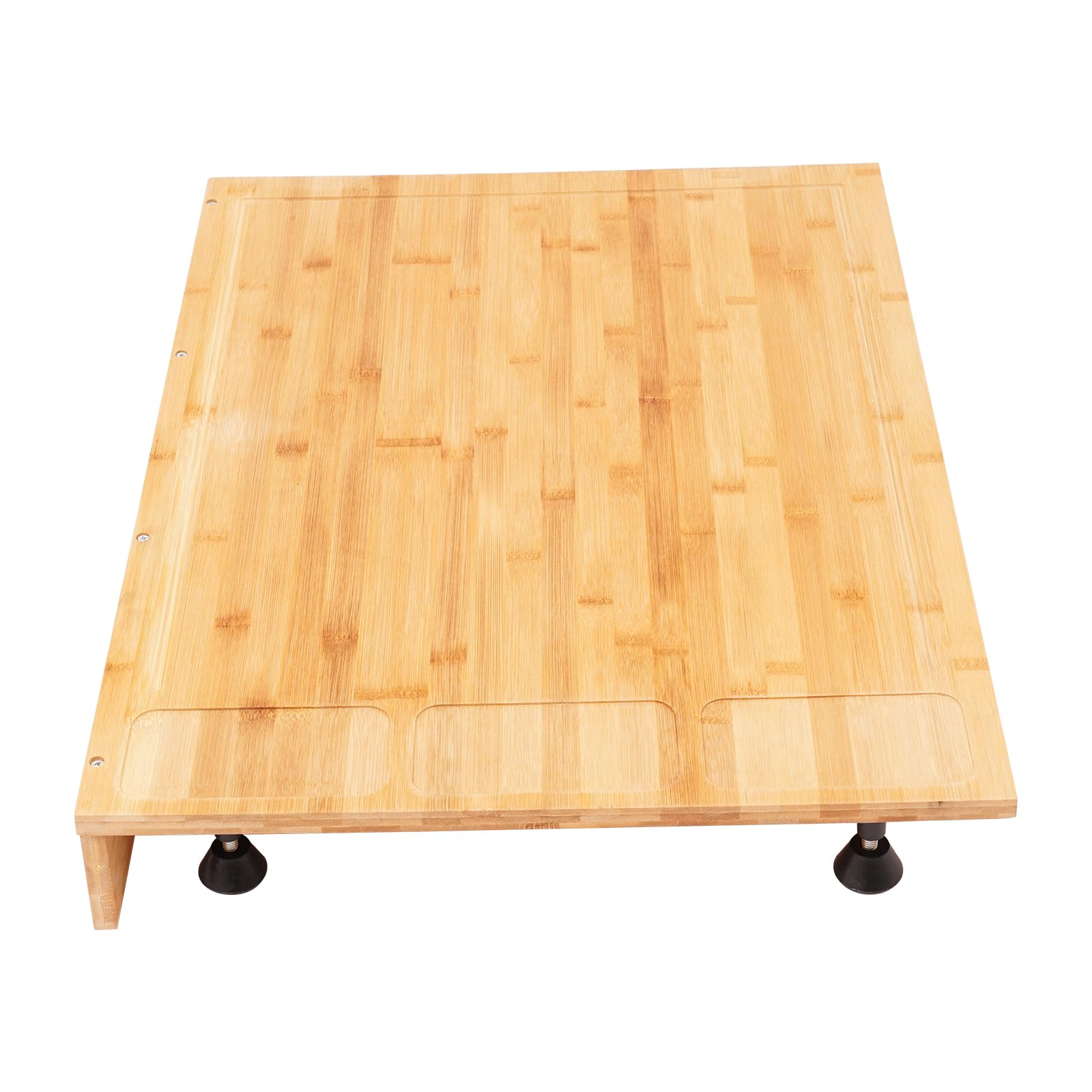 Couvre-plaque de cuisson en bambou - Planche à découper - Pour cuisinière à gaz et électrique - 75 x 54 x 10 cm