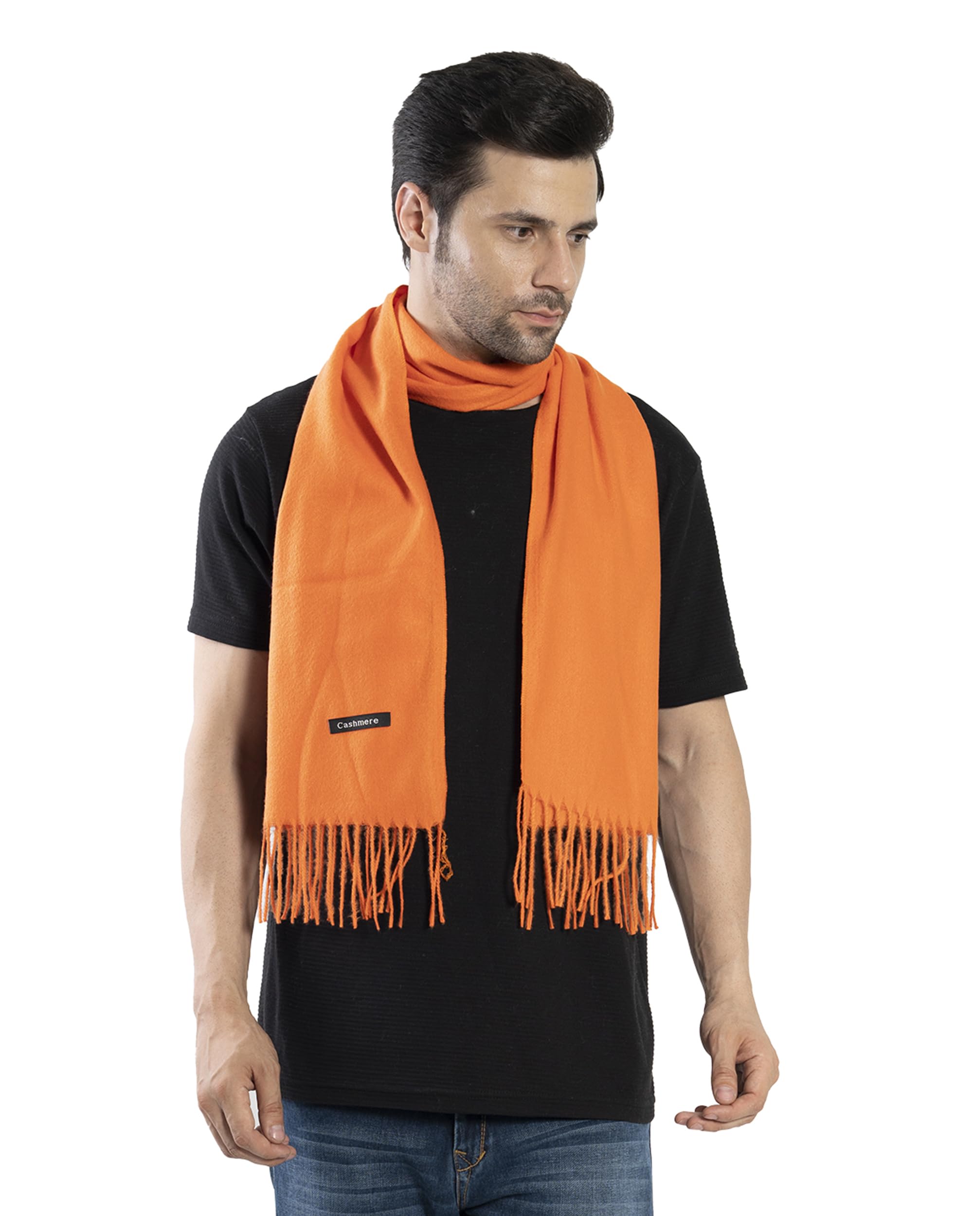 MANRA Mens 100% Acro Wool Soft and Warm Plain Solid Muffler, Scarf for Winter Season-picture-39