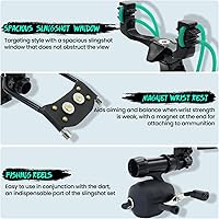 Vista 5 de oubert Potente kit de pesca con tirachinas con carrete plegable Slingshot Bowfishing Kit con dardos de pesca y protector de mano tirachinas