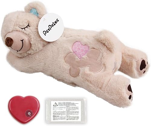 PetPrime - Juguete de peluche para perros con bolsa más cálida juguete suave para aliviar la ansiedad y la ansiedad para cachorros para cachorros PetPrime - Juguete de peluche para perros con bolsa más cálida juguete suave para aliviar la ansiedad y la ansiedad para cachorros para cachorros