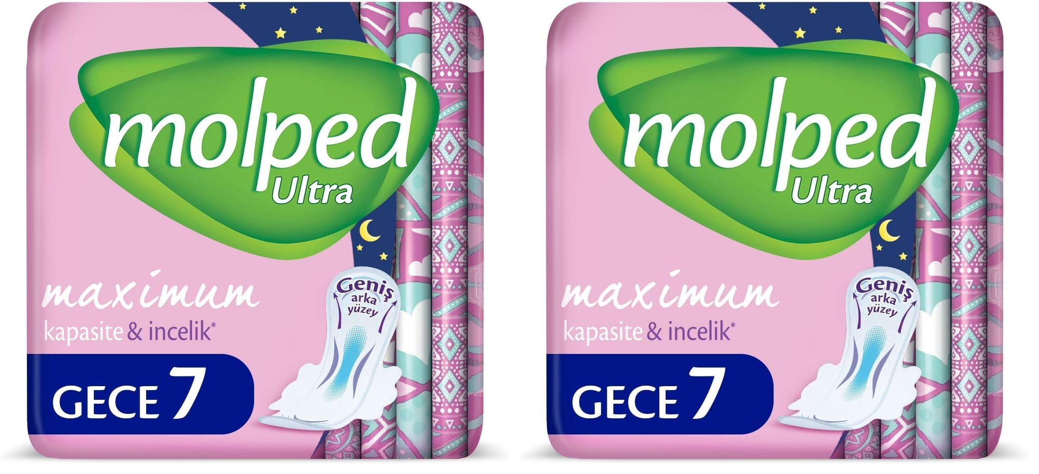 Molped Ultra Hijyenik Ped Gece 7 Adet (2 paketi)
