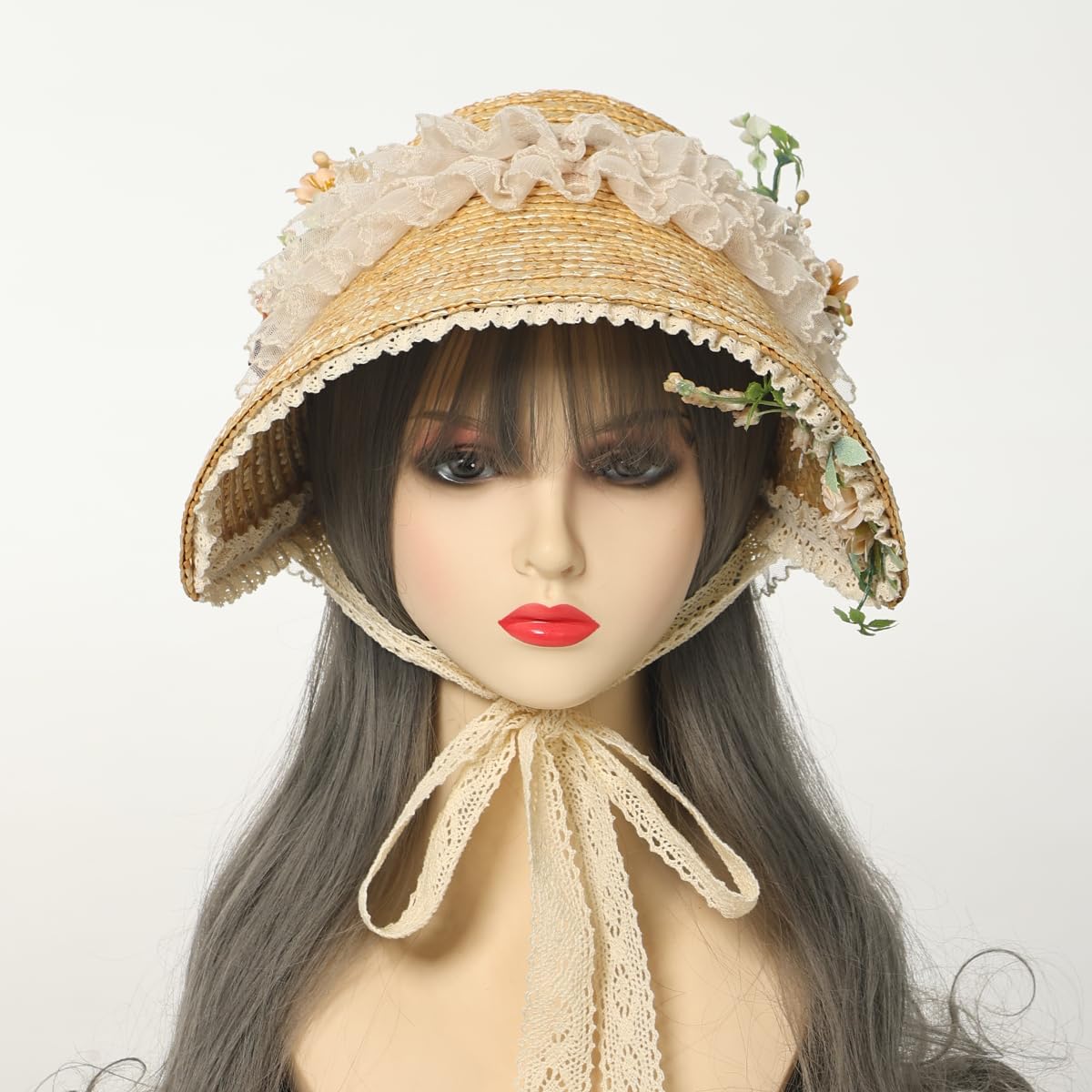 COSDREAMER Cappello Vittoriano da Donna, Stile Vintage, da tè, con Fiori