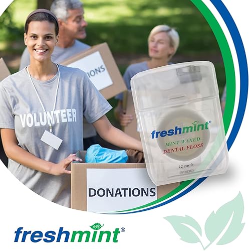 Miniatura 5 de 144 carretes de hilo dental encerado de menta Freshmint de 12 yardas