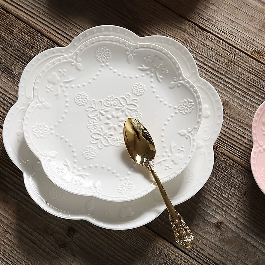 Piatti da cucina Piatti piani Set da 3, set di piatti in ceramica da 9,84 pollici per bistecche, insalate, pasta, antipasti e dessert Set di stoviglie lavabili in forno a microonde e lavastoviglie Se