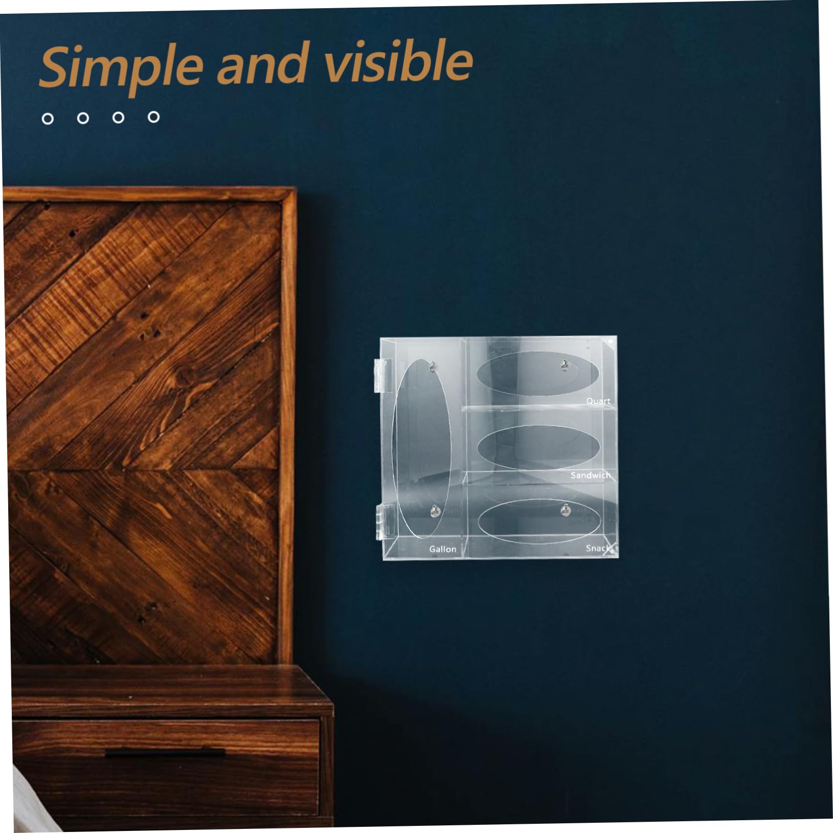 Hemobllo Dispenser da Parete Supporto Porta Guanti in Acrilico Trasparente 3 Scomparti Organizer Multifunzionale per Guanti Usa e Getta per Laboratori e Ambienti Professionali