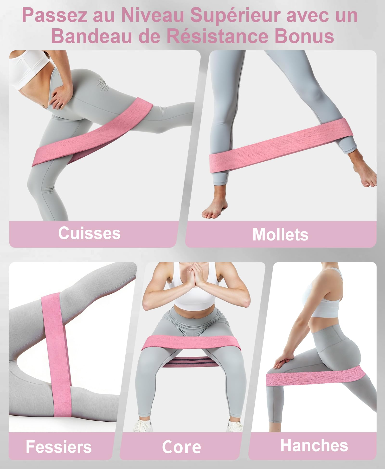 Appareil pour Muscler Le Périnée et Fessiers, Kegel Appareil de Musculation Réglable 31.8kg pour Femme et Homme, Équipement de Renforcement à Domicile pour Post-Partum, avec Bande