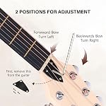 ADM Kits de guitare acoustique pour débutants Adultes - 38" Ensemble de guitares en acier avec leçon en ligne Ensemble de départ Guitarra en bois avec sac, sangle, pics, Capos, Kazoo (Noir, 38 De pouce)