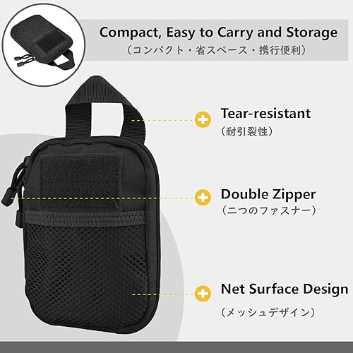 Miniatura 4 de JEELAD Molle Pouches - Bolsas tácticas EDC bolsa de herramientas para colgar en la cintura, bolsa de accesorios de transporte militar, bolsa