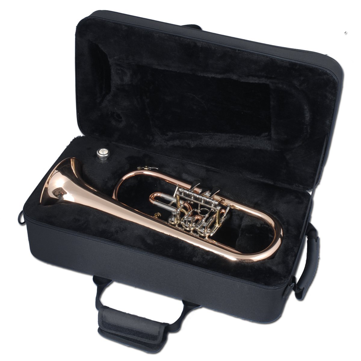 Tuyama® TFH-371 Flügelhorn in B (3 Drehventile mit Trigger) Bugle Goldmessing lackiert