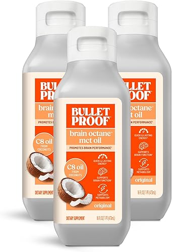 Aceite Bulletproof QZOcC Brain Octane 16 onzas Paquete de 3 Aceite Bulletproof QZOcC Brain Octane 16 onzas Paquete de 3