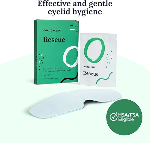 Miniatura 3 de Rescue Compresa fría de enfriamiento automático con hidrogel y ácido hialurónico  Almohadillas de enfriamiento para ojos  Parches de ojos