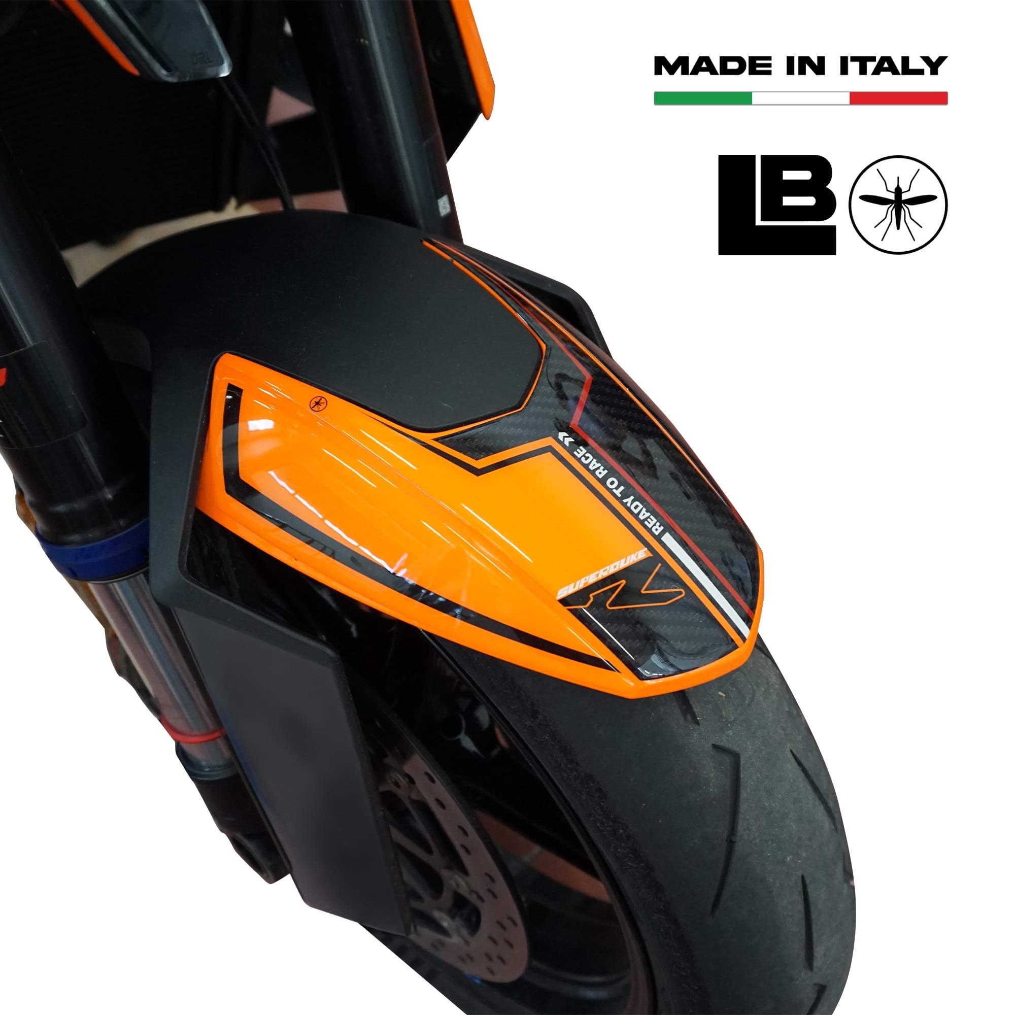 Autocollants 3D Résinés Labelbike Rouge – Protection & Déco Latérale Moto Compatible KTM 1390 Super Duke R 2024