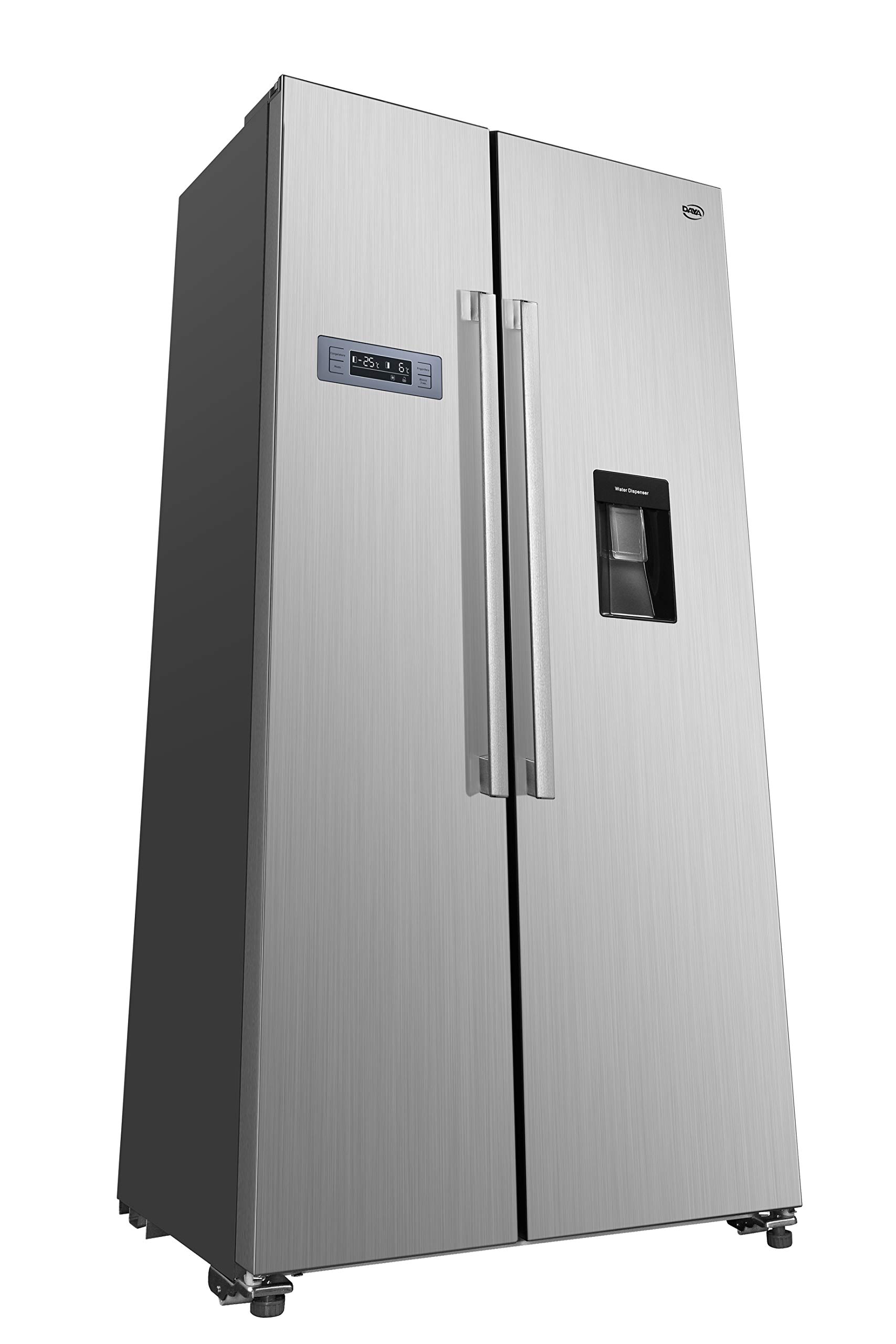 Daya, frigorifero side by side, DFA-69DNH3XF0, classe F, total inox, no frost, drink dispenser, display LCD