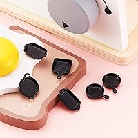 Vista 7 de Skylety 8 Pcs Dollhouse Kitchen Accessories Dollhouse Metal Miniature Pots and Pans Mini Kitchen Stovetop Cookware Christmas Role Play Party