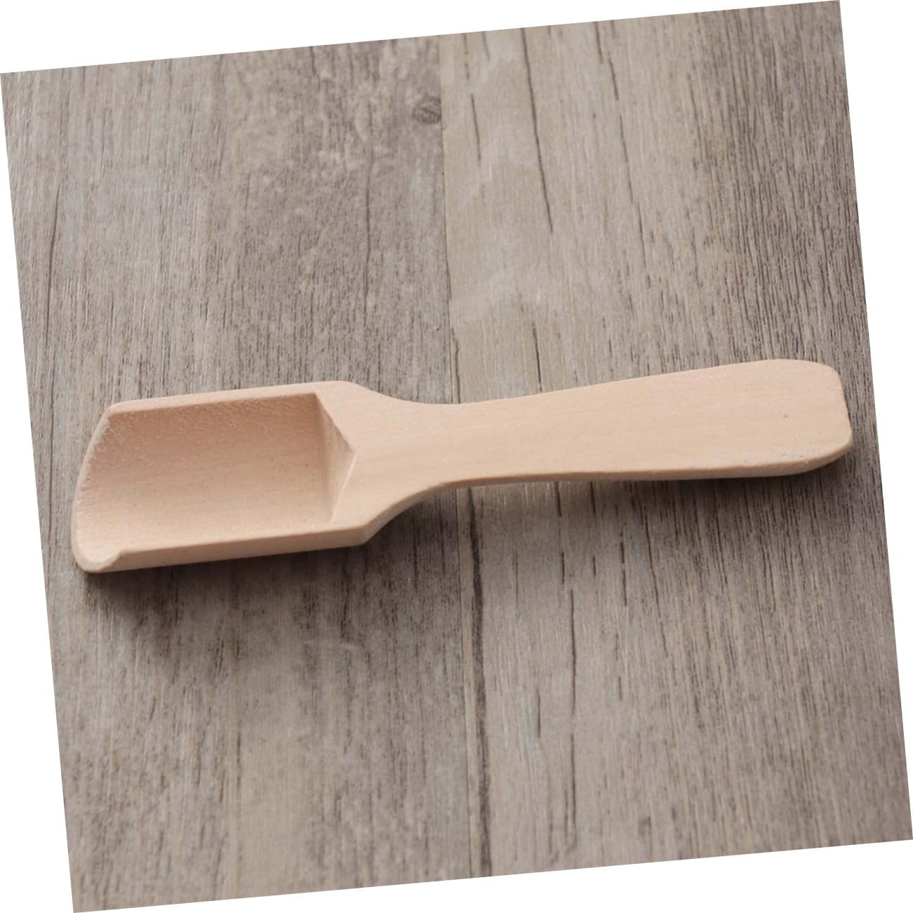PRETYZOOM 45pcs Natural Wood Tea Spoons Salt Shovel Scoop Flat Handle for Milk Powder Tea Leaves and More Sustainable for Home Commercial Use