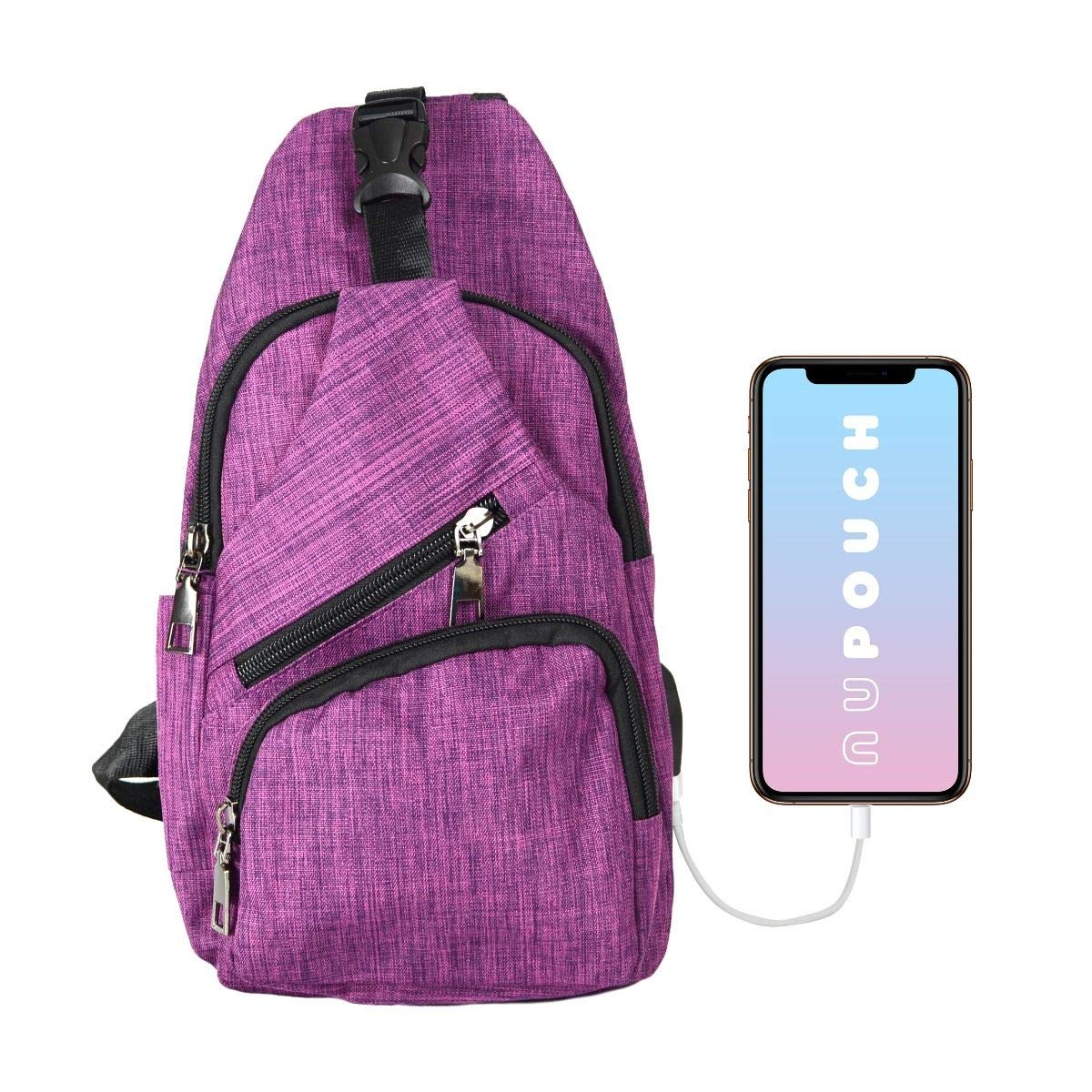 NupouchDaypack Anti-Theft Backpack Large Plum.