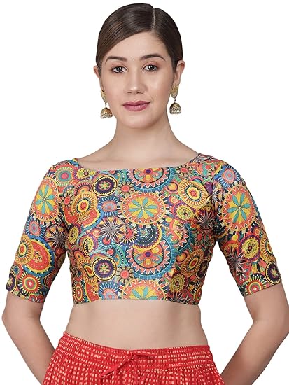 Women's Art Silk Printed Half Sleeve Blouse