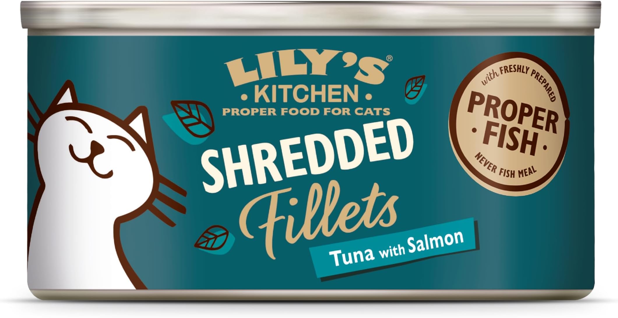 Lily's Kitchen Shredded Fillets with Tuna and Salmon - Grain Free Adult Wet Cat Food (24 Tins x 70 g)