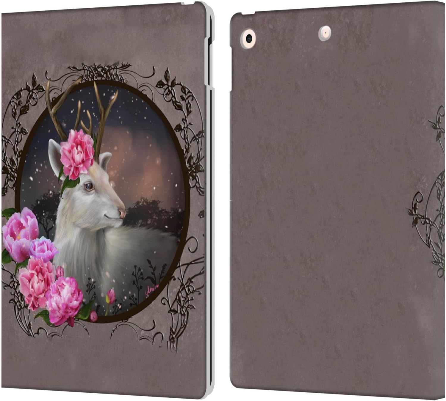 Head Case Designs Officially Licensed Ash Evans Squirrel Animals Leather Wallet Case Compatible with Apple iPad 9.7 2017 / iPad 9.7 2018
