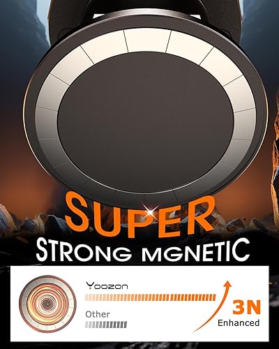 Miniatura 4 de Yoozon Soporte magnético para teléfono Mag Safe con succión fuerte al vacío de 2400 gf, soporte plegable de rotación de 360 para todos los teléfonos