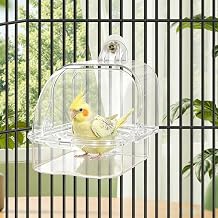 Bird Bath for Cage Parakeet Plastic Parrot Bathtub for Cage Hanging Cage Bird Bath for Cockatiel Canary Lovebirds