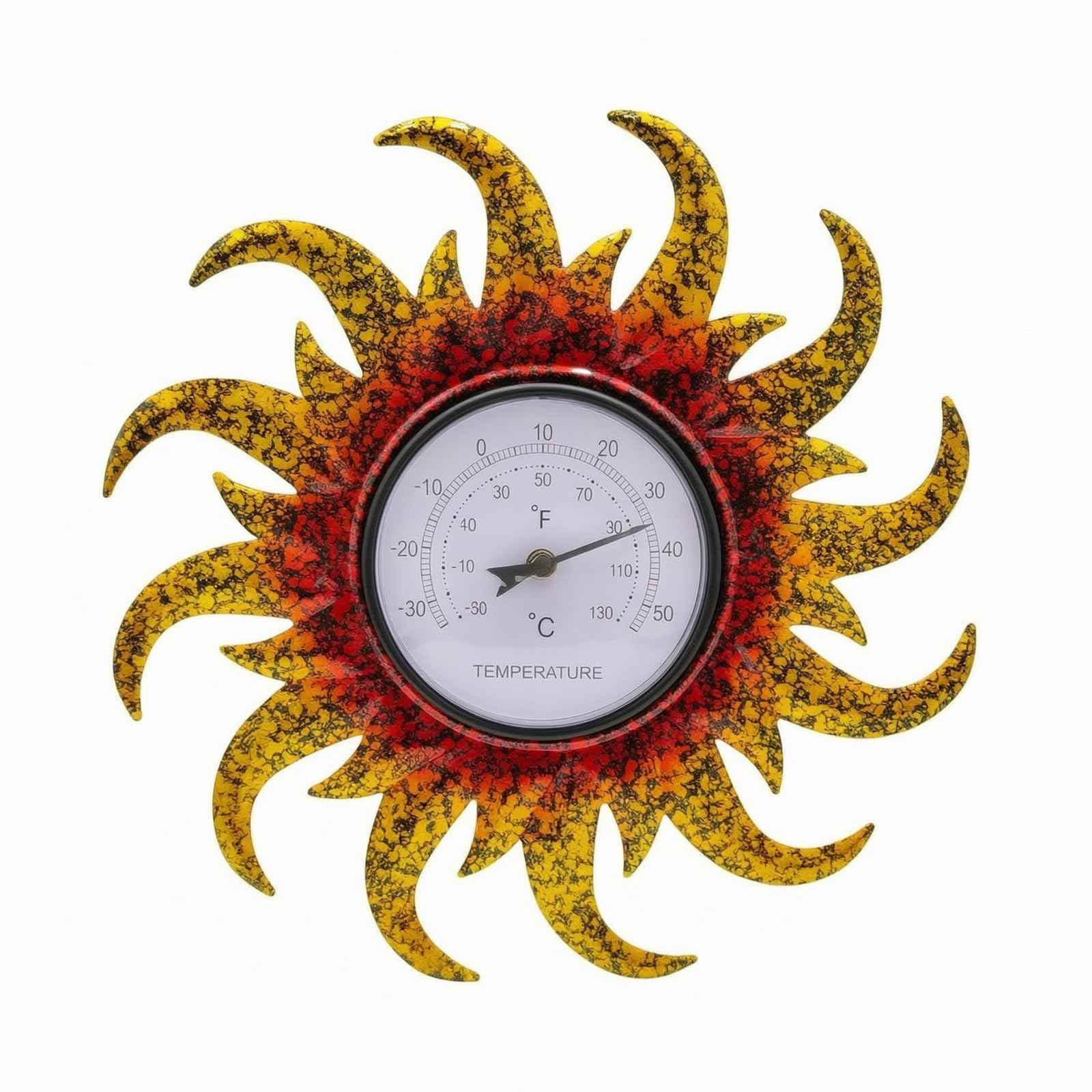 Termometro da Parete Robusto Decorazione | Doppia Gradi e Fahrenheit, Rustico, Termometro da Parete con, per Patio, Stile A