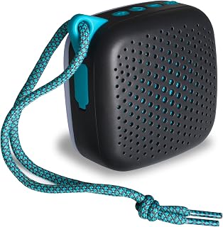 Boompods Rhythm Portable Bluetooth Speaker with Amazon Alexa Built-In - IPX7 Waterproof Mini Wireless Speaker, 5 Hr Playtime Small Light Up Outdoor Speakers with Microphone for Travel, Shower & iPhone