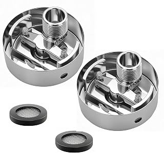 2 adaptadores para grifo de ducha, adaptador para grifo de ducha, conector en S de latón, de 1/2 pulgada a 3/4 pulgadas, para la regulación de la válvula de agua
