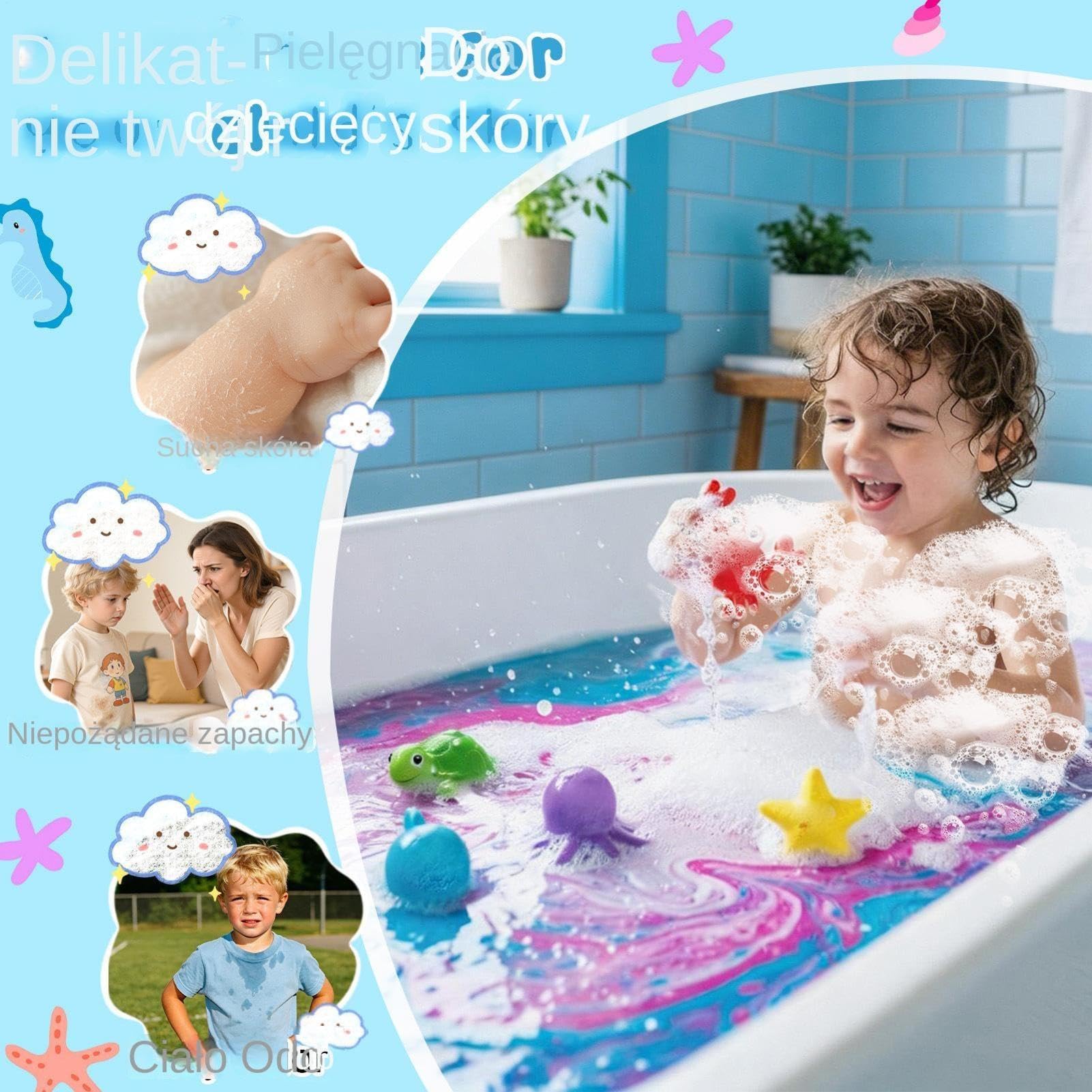 Bubble Bath - Scented Bath Salt Foam Balls with Toys | 12 Piece Set Relaxing Fizzy Bombs for Kids, Women Men, Family, Spa Soak, Home, Travel or Self Care Set, 5cm/1.97