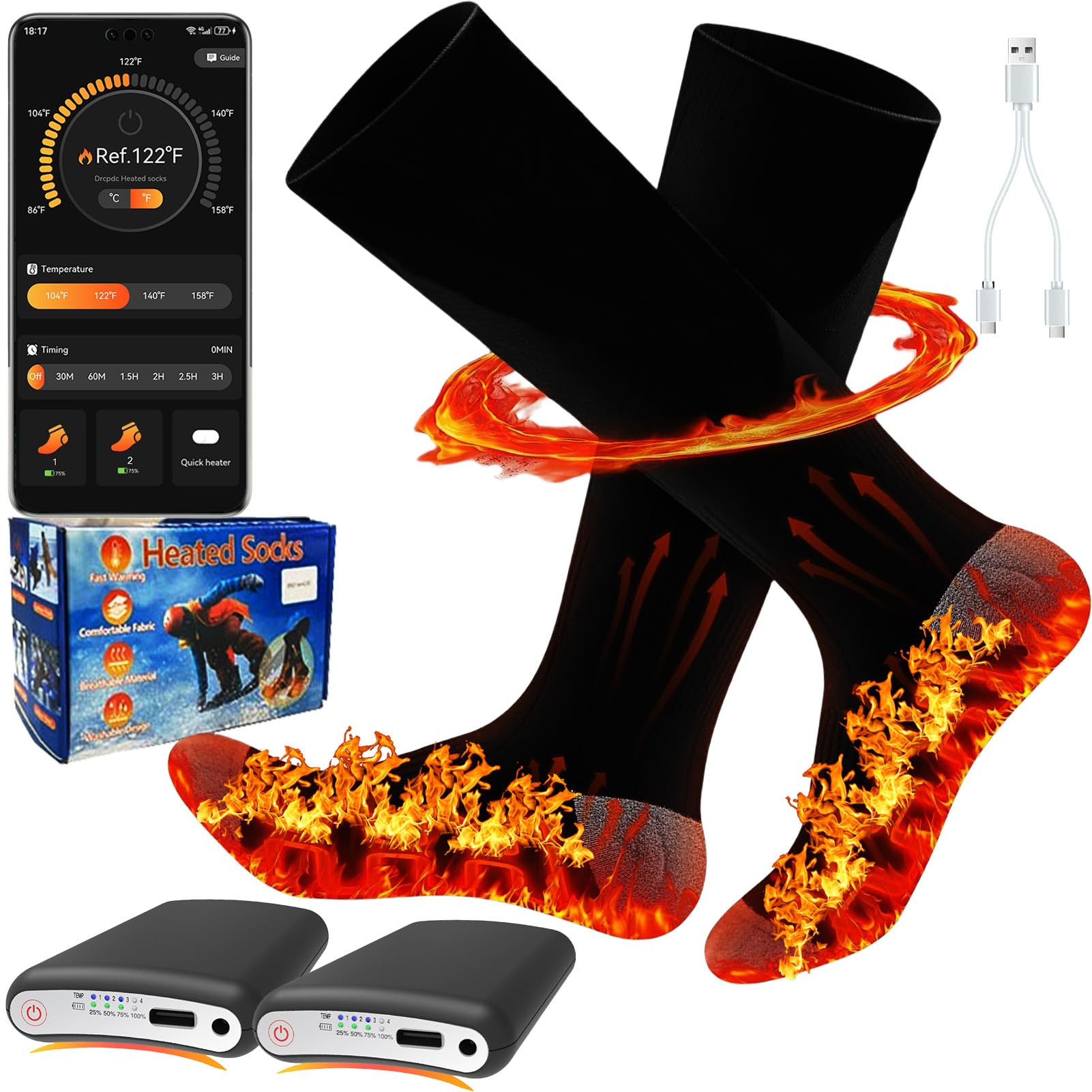 Generic App Controlled Heated Socks