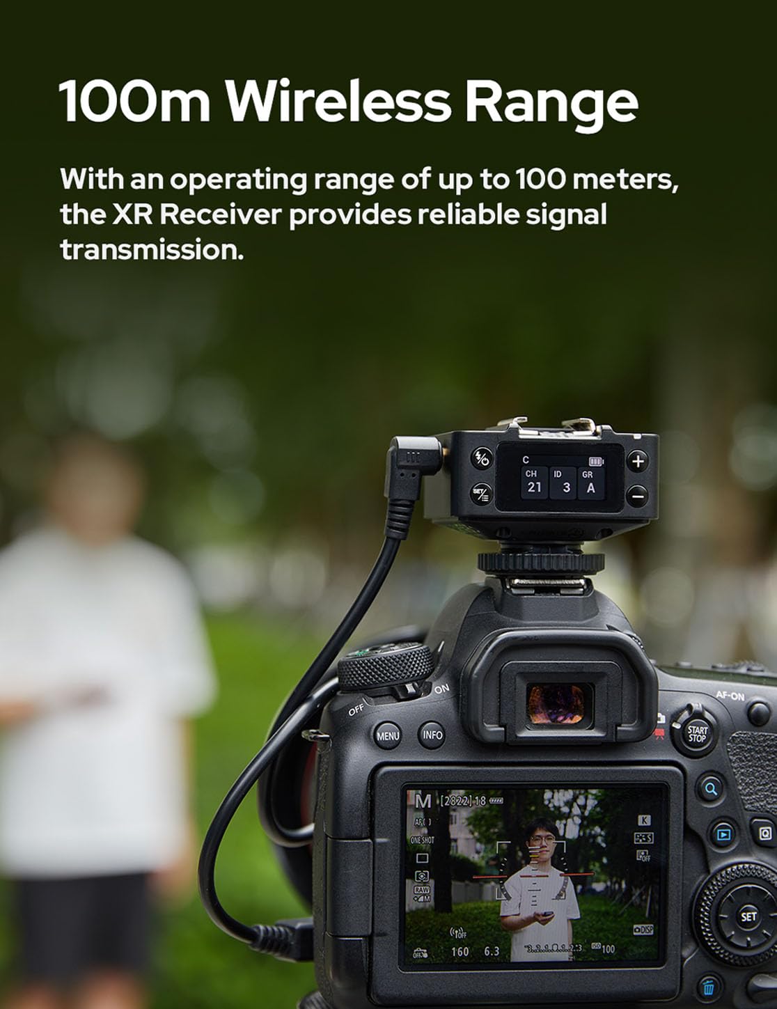 Godox XR-S Ricevitore Wireless TTL per Sony, Sistema X 2.4GHz, Batteria al Litio Integrata, Display LCD Migliorato, Controllo Wireless dell’Otturatore, Cavi Sync e USB-C Inclusi