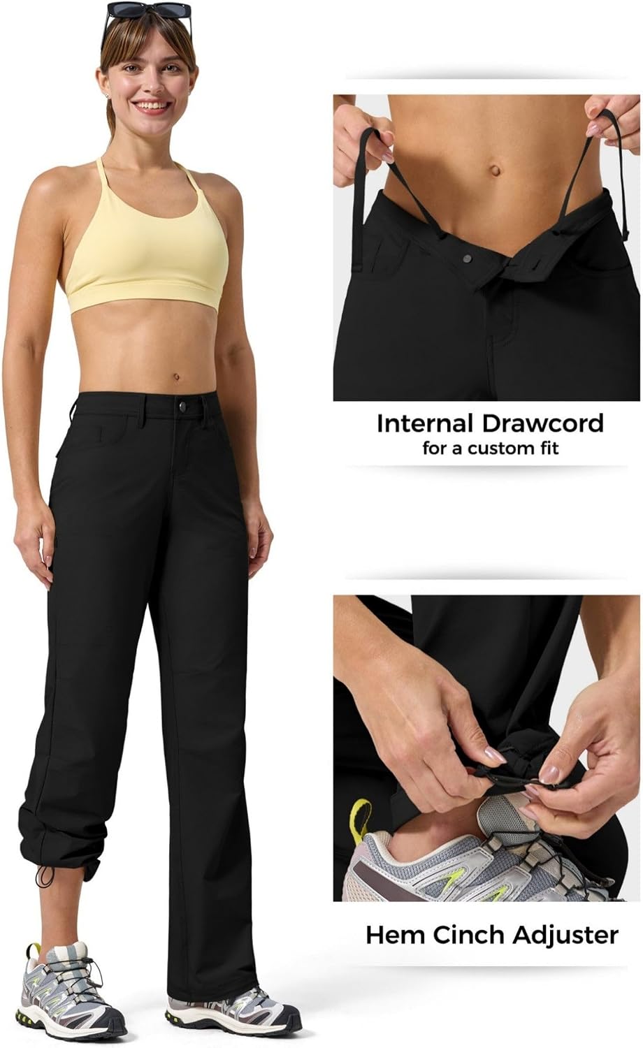 Willit Women's Hiking Pants Quick Dry UPF 50+ Stretch Travel Work Pants with Pockets Lightweight Water-Resistant 29"/31"/33"