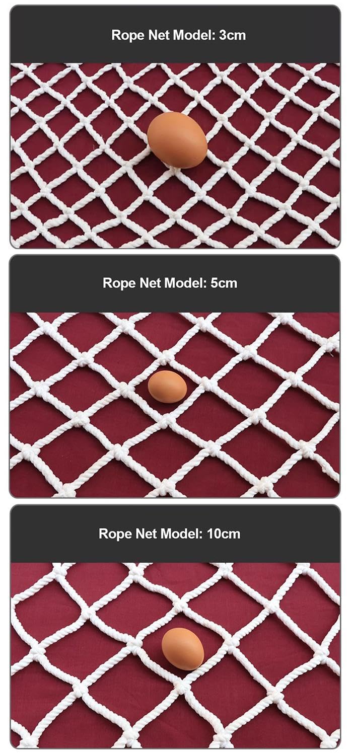 Red de seguridad infantil para balcón y mascotas, cuerda anticaídas, malla de seguridad para niños, parque infantil y deportes, 5 cm, tamaño de malla, 4 x 5 m, red de protección