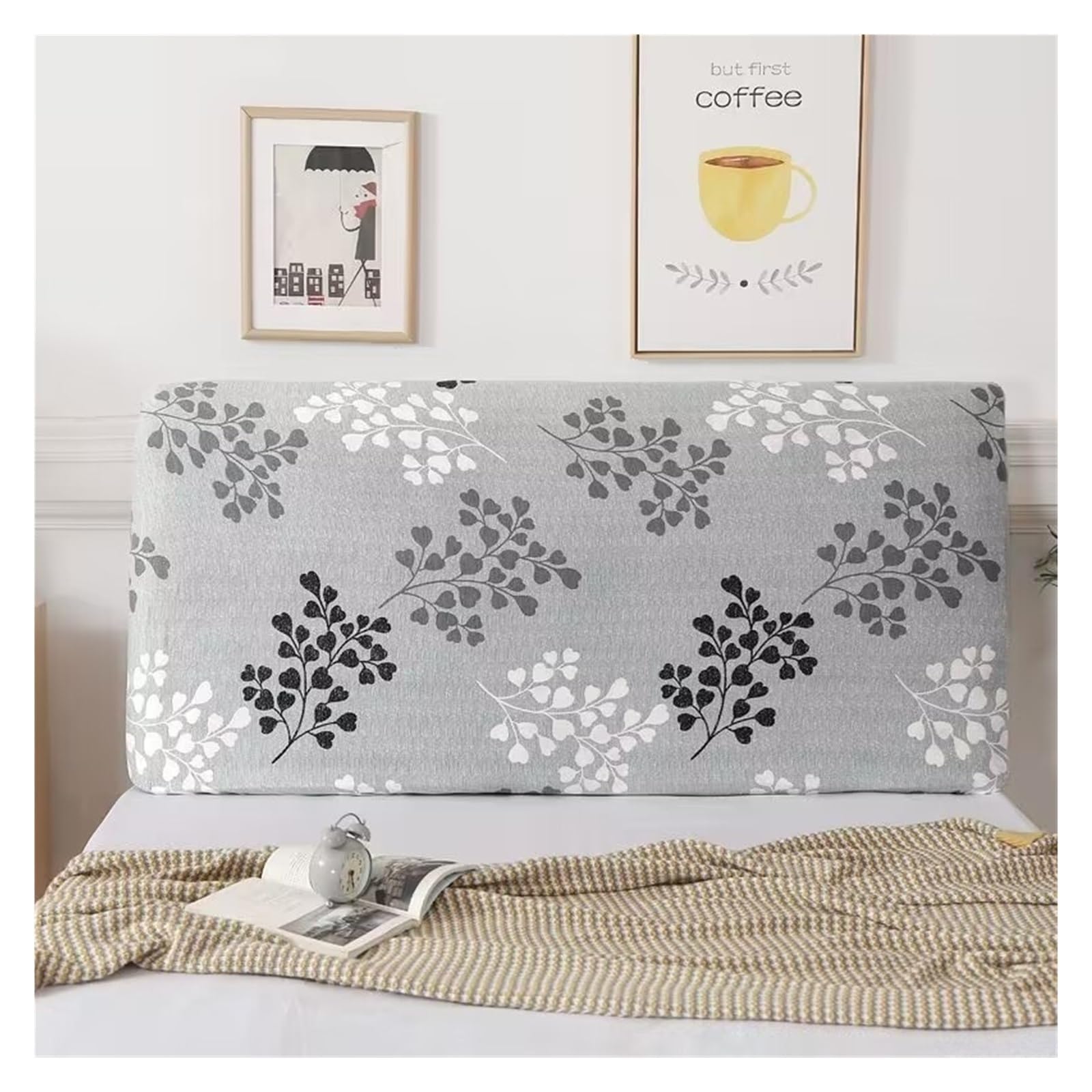Uyeoco Color 23 Bed Headboard Cover/Headboard Cover Double Bed Padded All-Inclusive Elastic Cover Protector, Dust Cover European Cover Thicken For Bedroom Decoration(,150Cm/59In)