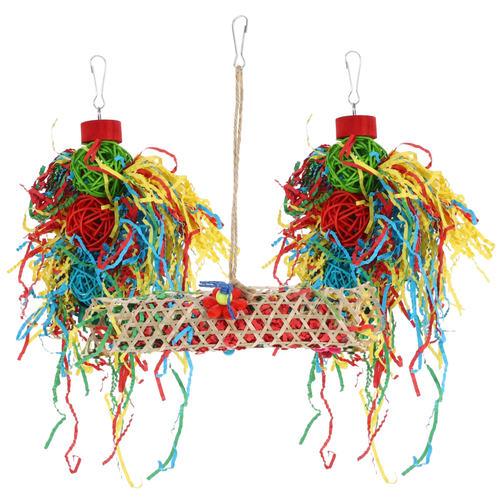 Toddmomy 15pièces Jouets à Mâcher pour Perroquets Jouet Suspendu pour Oiseaux pour Perruches Et Calopsittes