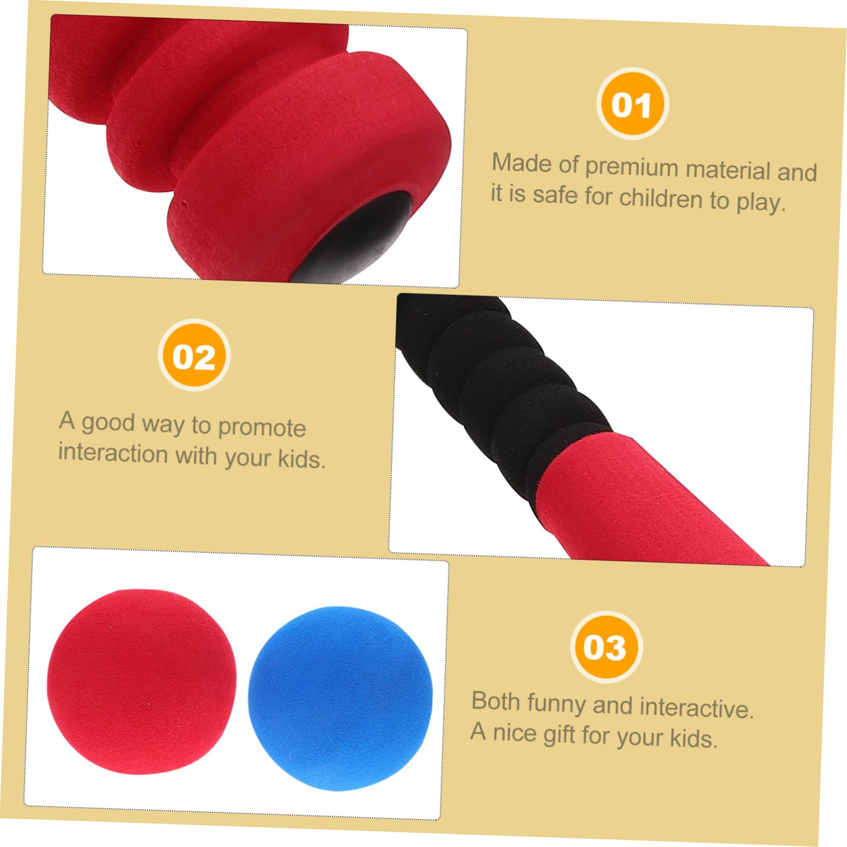 Batte De Baseball En Mousse Souple Pour Enfants – Ensemble Avec Balle – Jouet Tout-Petits Jardin, Plage, Softball Débutant