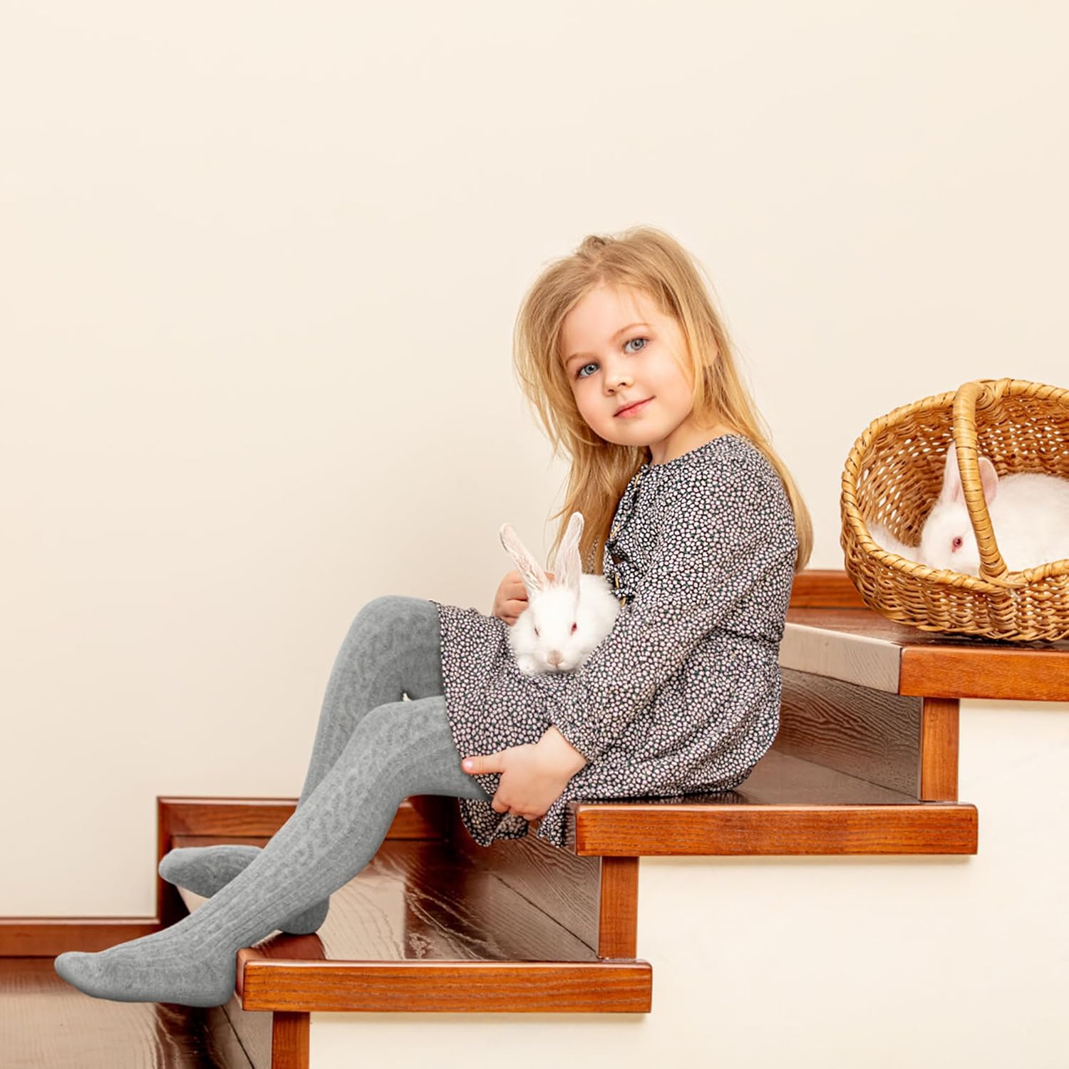 3 Pack Baby Girl Tights Cable Knit Leggings Stockings Cotton Pantyhose for Newborn Infant 6 Months-6 Years. - Image 3