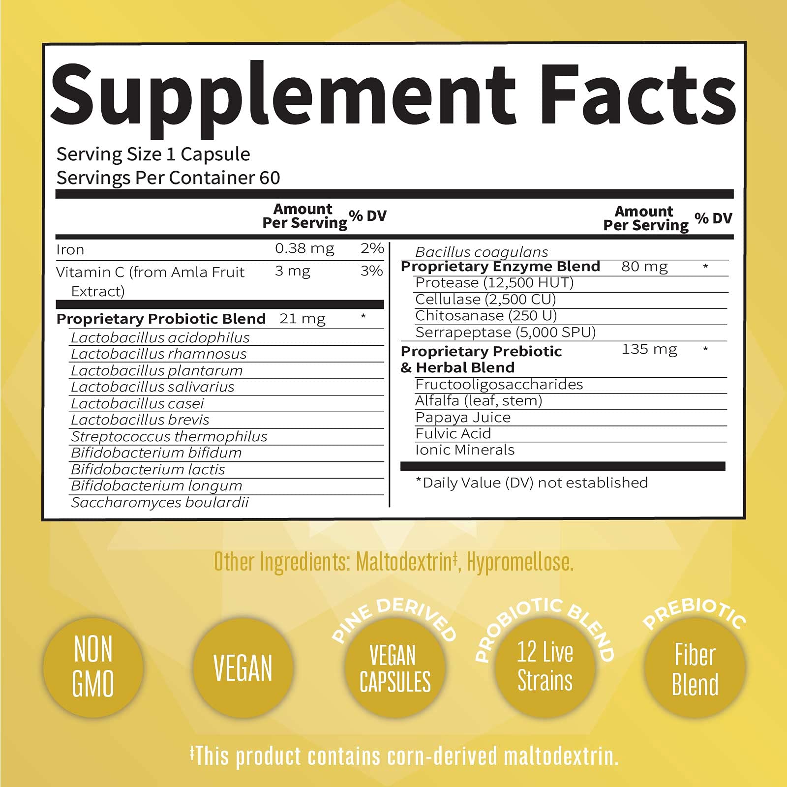 Buy Gut Flora Health+ Enzymes by MaryRuth's Up to 2 Month Supply