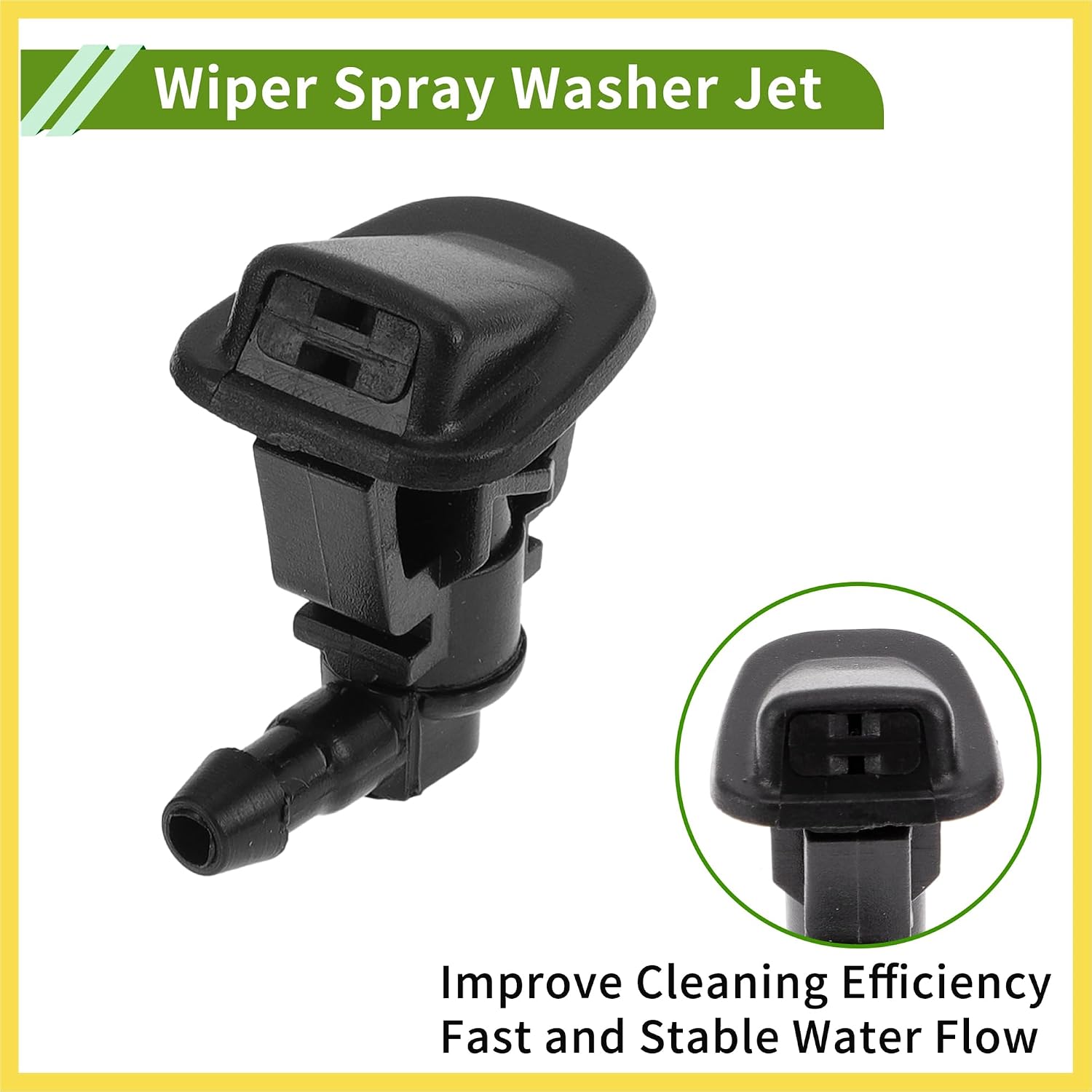 No.68293025AA Windshield Washer Nozzle for Jeep Wrangler 2018-2020 for Jeep Gladiator 2020-2021 Black Front Windshield Spray Nozzles Wiper Spray Washer Jet Plastic 2pcs Benefit
