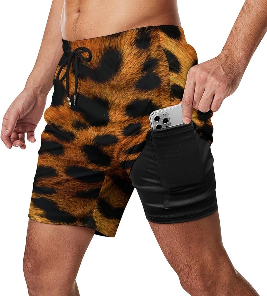 M レオパード柄 サーフパンツ メンズ 黒 ハーフパンツ 速乾 水着 Amazon.co.jp: [ヨトゥホーム] 水着 メンズ 豹柄 ヒョウ柄 レオパード