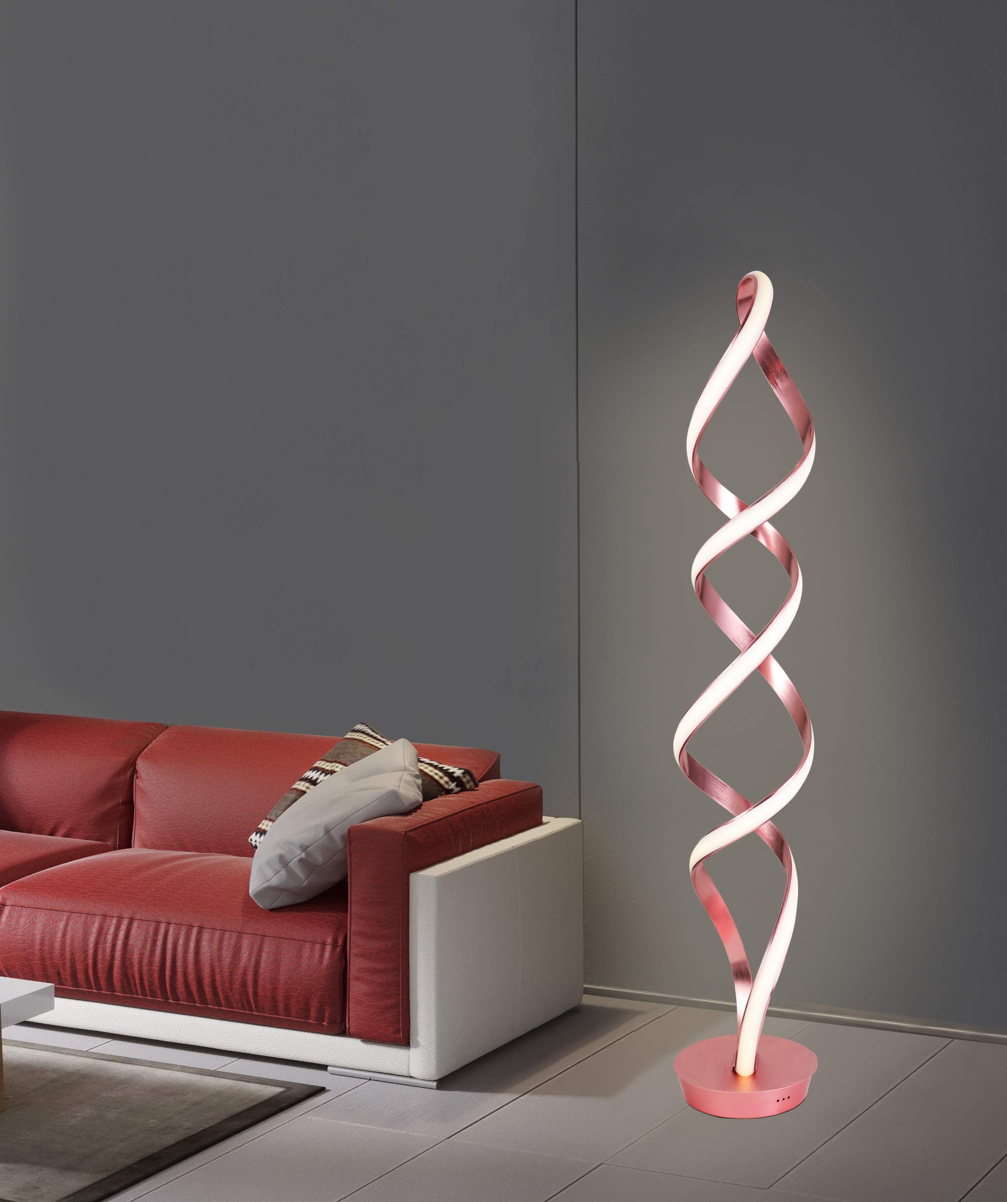 Artiva USA LED998168FRC Infinito 78W Unique Modern LED Floor Lamp, 11X11X63 H, Rose Copper