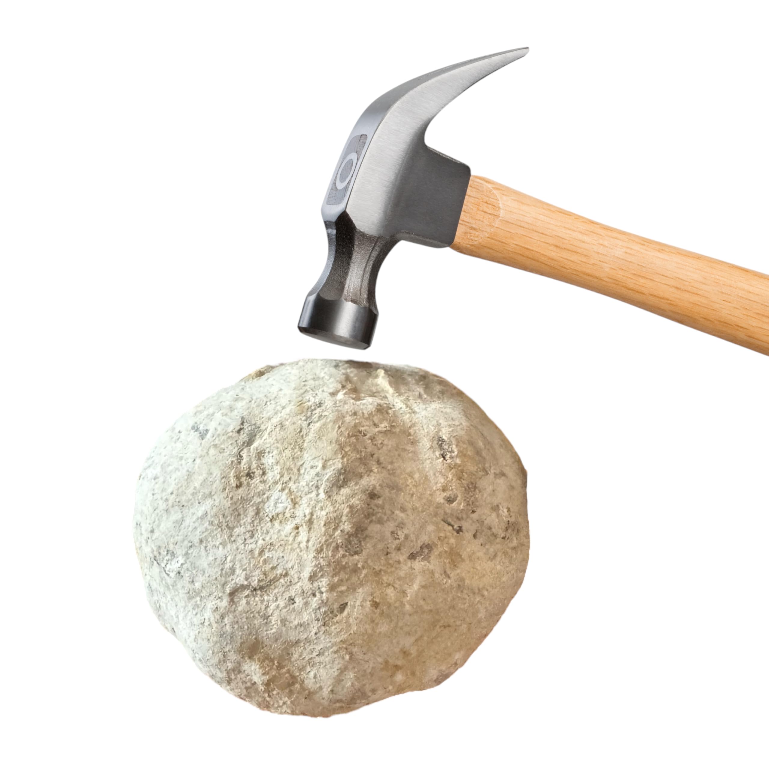 Juego de geodas grandes de tres piezas en tamaño de béisbol, 7 – 8 cm, 900 – 1000 gramos para romper tú mismo, con instrucciones y explicación