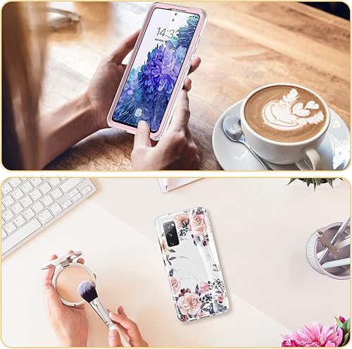 Miniatura 6 de ESDOT - Funda resistente para Samsung Galaxy S20 FE 6.5 pulgadas, con protector de pantalla integrado, protección de grado militar con diseños