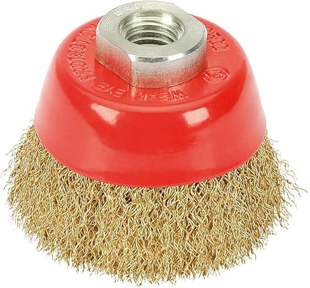 Draper 41443 Crimped Wire Cup Brush, 60mm x M14, Blue