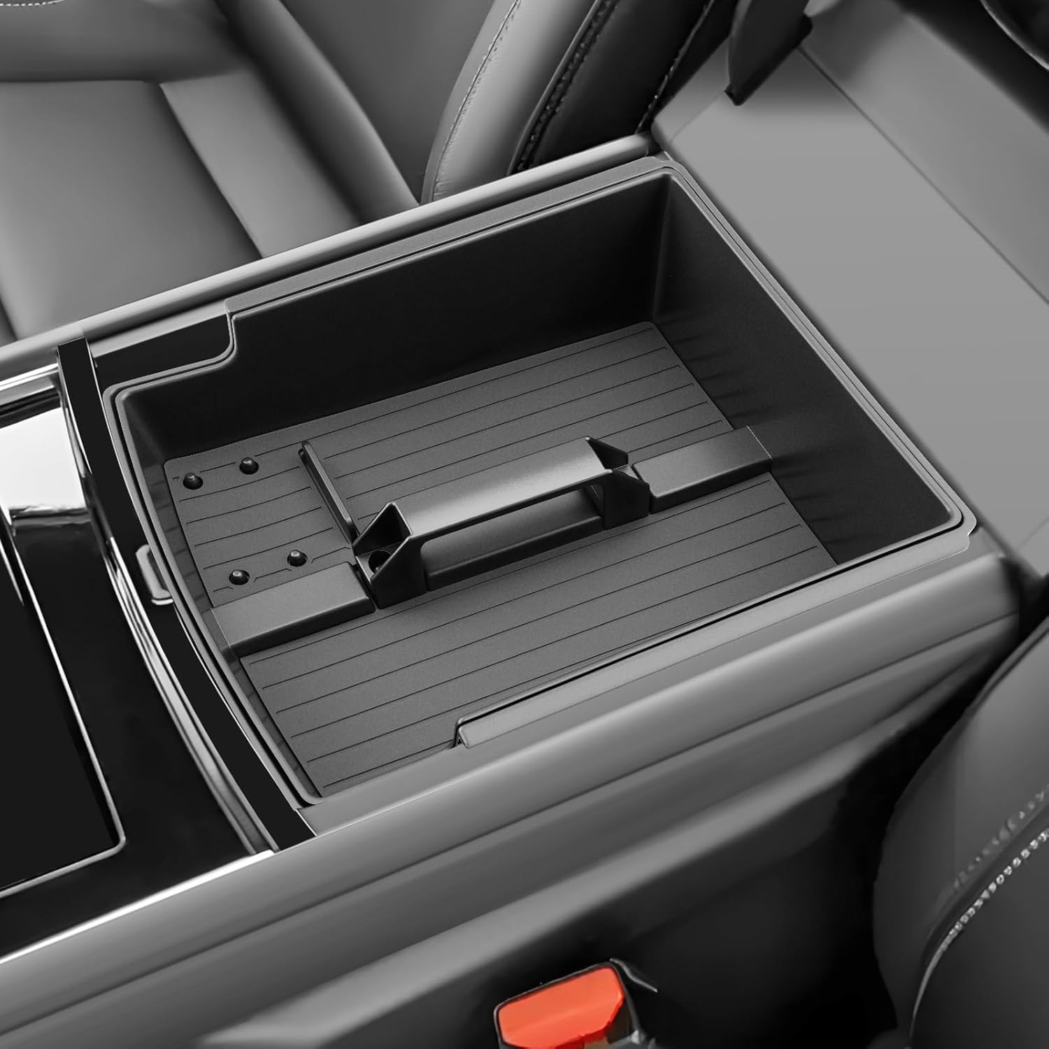 SKTU 2Pack for 2024 2025 2026 Chevy Traverse Center Console Organizer 2024 2025 2026 Traverse (LS/LT/Z71/High Country/RS) Console Tray [Double Layers] 2024 2025 2026 Chevy Traverse Accessories