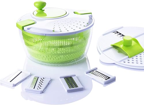 7 en 1 Multifunción Cocina Gadget Set 4L Ensalada Spinner Secador Vegetal Rallador Cortador