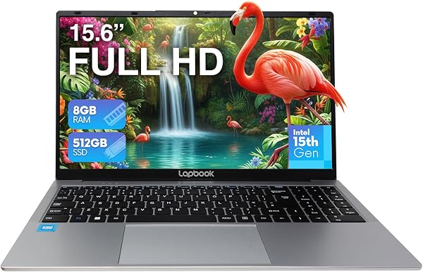 15.6" Full HD Windows 11 Laptop (Dec 2025 Release) - Intel 15th Gen, 8GB RAM 512GB M.2 SSD, Windows 11 Home, Dual-Band WiFi, Integrated Webcam - S15 N6 Quad-Core, 15 Inch Lightweight Laptop - 1