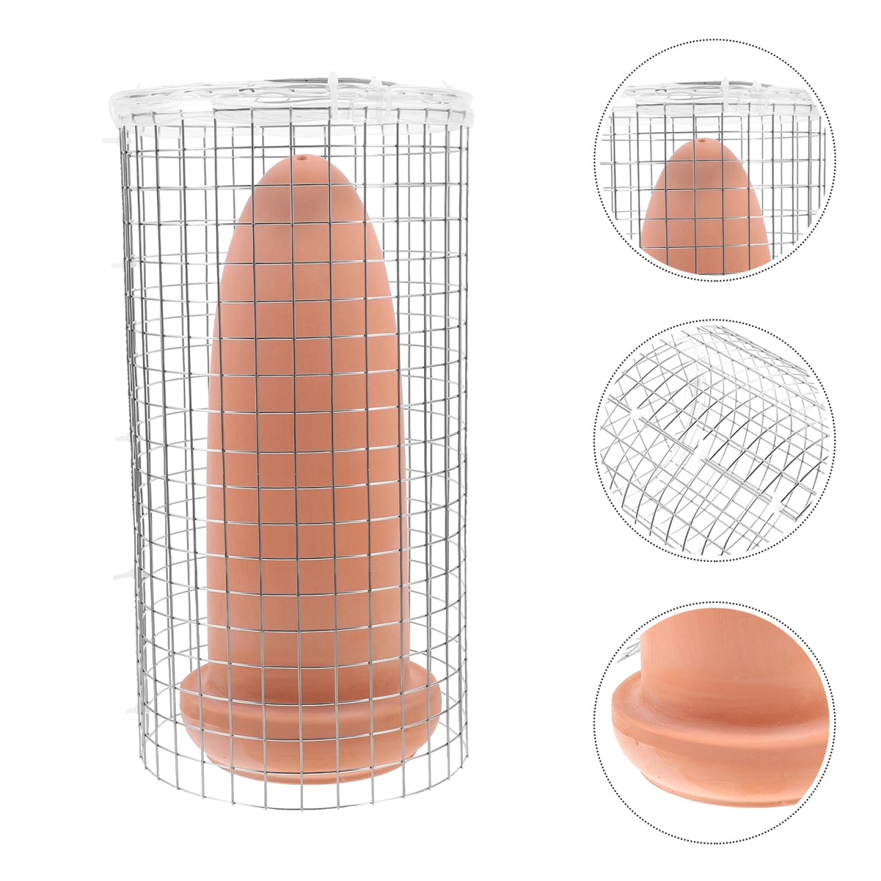 BESPORTBLE Cône d'élevage de poissons Discus - Cônes d'élevage de crevettes - Seau en céramique - Cône de frai - Ardoises - Cône de frai pour aquarium - Cône de race avec grille pour poissons anges